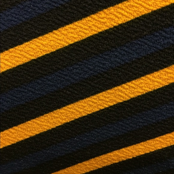 LuLaRoe Cassie Stretchy Pencil Skirt Yellow Blue Striped Size SMALL Bodycon - Picture 3 of 8